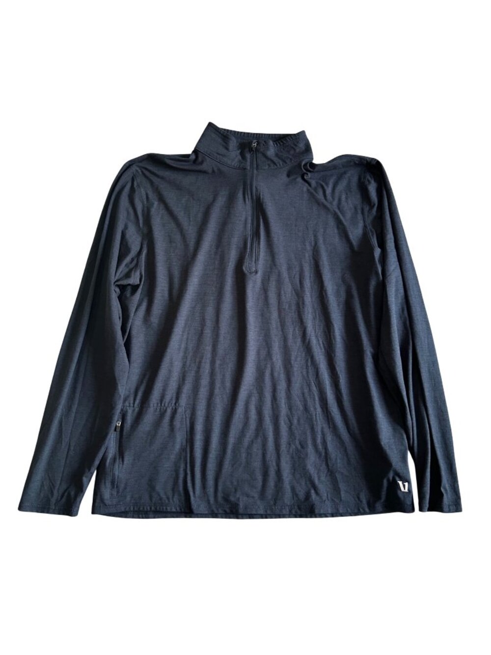 Vuori Men's Sz XL Black 1/4 Zip Long Sleeve Ease Performance Shirt
